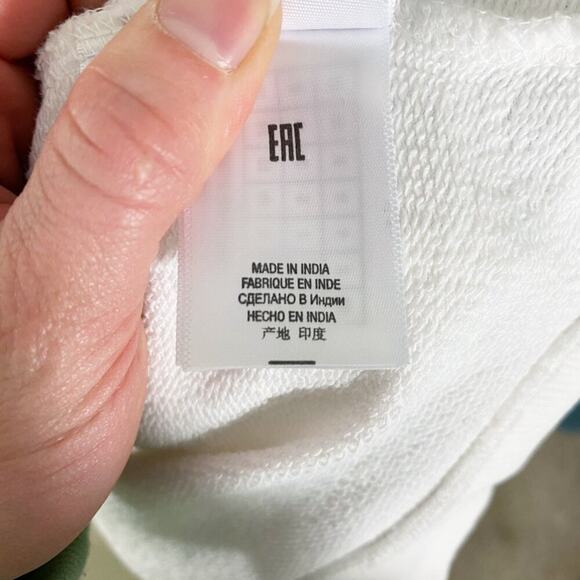 Essentiel Antwerp White Cotton Sweatshirt w Multicolor Sequin Detail Size Small - Picture 10 of 13